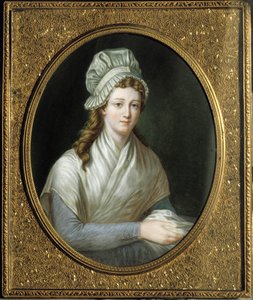 Franse Revolutie: Portret van Charlotte Corday (1768 - 1793). Anoniem Frans schilderij