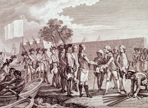 Franse legerlanding in Saint-Louis van Senegal door French School