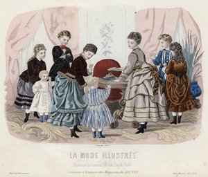 Franse modeplaat, eind 19e eeuw