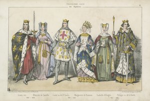 Franse koningen en koninginnen van de 13e eeuw door French School