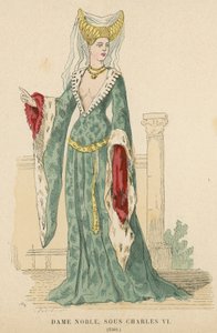 Franse edelvrouw uit het bewind van Karel VI, 1380