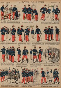 Franse soldaten op de dag van een review
