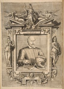 Frontispice, uit Le Diverse Et Artificiose Machine Del Capitano Agostino Ramelli, pub. 1588 door French School