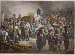 Begrafenis van Generaal Marceau, september 1796 (Francois Severin Marceau Desgraviers) - Nieuwe Nationale Encyclopedie door Maurice La Charest - 1870 door French School