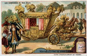 Gala koets van Lodewijk XIV - Liebig chromolithografie, begin 20e eeuw