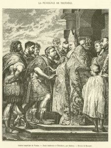 Keizerlijke galerij van Wenen, Sint Ambrosius en Theodosius door French School