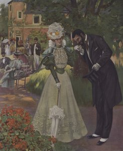 Tuinfeest. Illustratie van de omslag van Le Figaro Illustre, april 1897