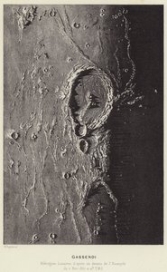 Gassendi, Maangebergte (litho) door French School