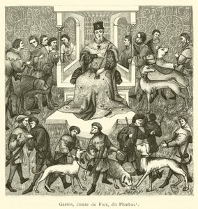 Gaston, graaf van Foix, genaamd Phoebus (gravure)