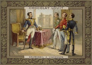 Generaal Daumesnil weigert het Château de Vincennes over te geven, Frankrijk, 1814