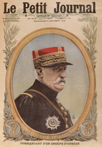 Generaal de Castelnau, voorpagina illustratie uit Le Petit Journal, supplement illustre, 17 oktober 1915