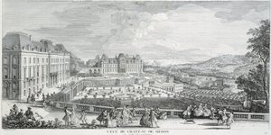 Algemeen uitzicht op het Kasteel van Meudon door French School