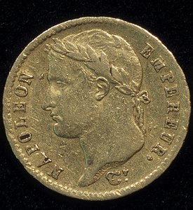 Gouden munt van 20 francs (Napoleon) uit 1813 door French School