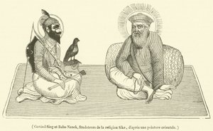 Govind Sing en Baba-Nanek, oprichters van de Sikh-religie door French School