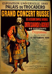 Grand Concert Russe Programma, 1889