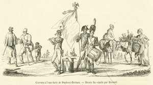 Ets van Duplessi-Bertaux (gravure) door French School