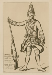 Grenadier van de wacht van Lodewijk XV door French School
