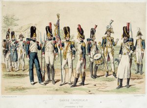 Grenadiers te voet van de Keizerlijke Garde van Napoleon I door French School