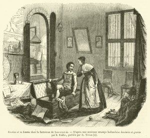 Grotius en zijn vrouw in de vesting van Loevestein