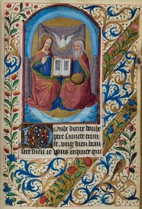 H/L-3-3 fol. 153r Heilige Drie-eenheid, uit Getijdenboek, Gebruik van Parijs, midden 15e eeuw