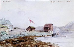 Havoysund haven in Noorwegen door French School