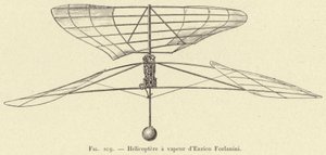 Stoomhelikopter van Enrico Forlanini