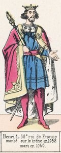 Hendrik I, 38e koning van Frankrijk, besteeg de troon in 1032, stierf in 1060 door French School