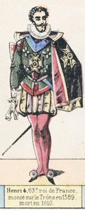 Hendrik IV, 63e koning van Frankrijk, besteeg de troon in 1589, stierf in 1610 door French School