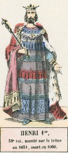 Hendrik I, 38e koning, besteeg de troon in 1031, stierf in 1060 door French School