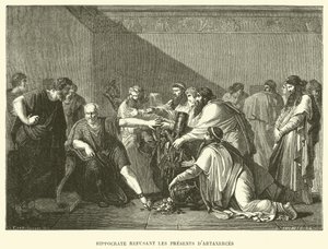 Hippocrates weigert de geschenken van Artaxerxes door French School