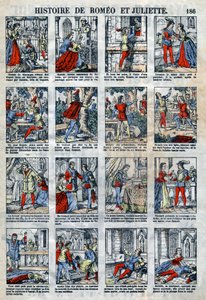 Geschiedenis van Romeo en Julia naar het toneelstuk van William Shakespeare. door French School