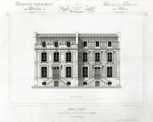Hotels Prives, 10 & 12 Rue Balzac, Parijs, uit Architecture Privee au C19th