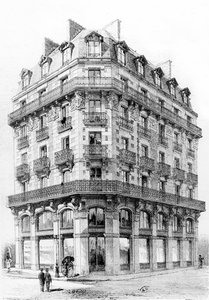 Huis in de rue Etienne-Marcel, Parijs, eind 19e eeuw