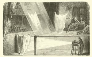 Hoe geesten te maken in het theater (gravure) door French School