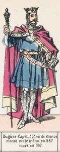 Hugo Capet, 36e koning van Frankrijk, besteeg de troon in 987, stierf in 997 door French School