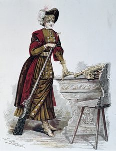 Jacht, vrouw - in "La Nouvelle Mode", september 1898