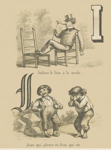 I J: Isidore de trendy leeuw / John huilt en John lacht door French School