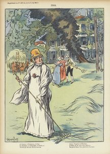 Illustratie voor Le Rire (kleurenlitho)