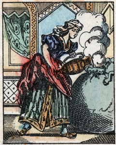 Illustratie voor de verhalen van Duizend-en-een-nacht. Ali-Baba. Houtsnede van Imaging Pellerin - Epinal, sd. Eind 19e eeuw. door French School