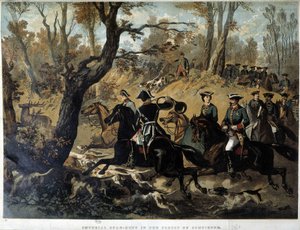 Keizerin Eugenie en Napoleon III: Jachtscène in Compiègne
