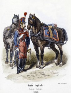 Keizerlijke garde: Trein van bemanningen in 1855 - in 