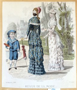 In een park, uit Revue de la Mode, 1881 door French School