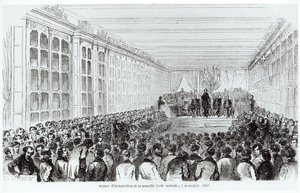 Inhuldiging van de Ecole Normale Superieure in Parijs, uit Les Tableaux de Paris door Texier, 1852