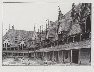 Binnenplaats van de Hospices de Beaune door French School