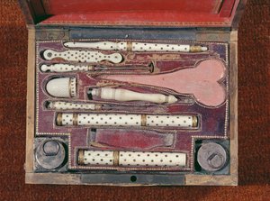 Instrumentenkoffer voor vaccinaties, ca. 1820 door French School