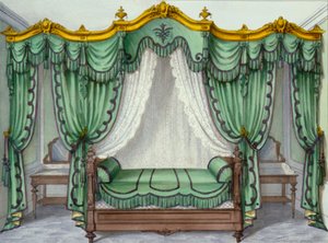 Interieur met meubels uit een Frans tijdschrift door French School