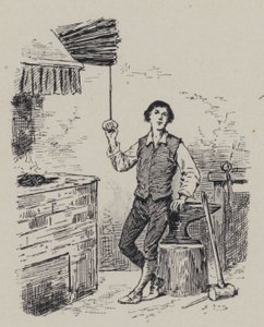 Italiaanse componist Gioachino Rossini als jongen (gravure)