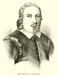 Jacob Boehme de theosoof (gravure) door French School
