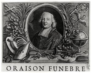 Jacques Benigne Bossuet (1627-1704), frontispice van Oraison Funebre door Bossuet