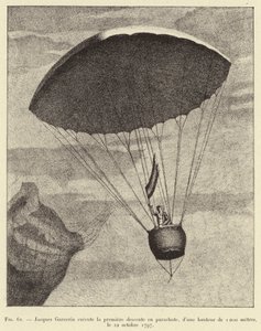 Jacques Garnerin voert de eerste parachutesprong uit, vanaf een hoogte van 1000 meter, op 22 oktober 1797 door French School